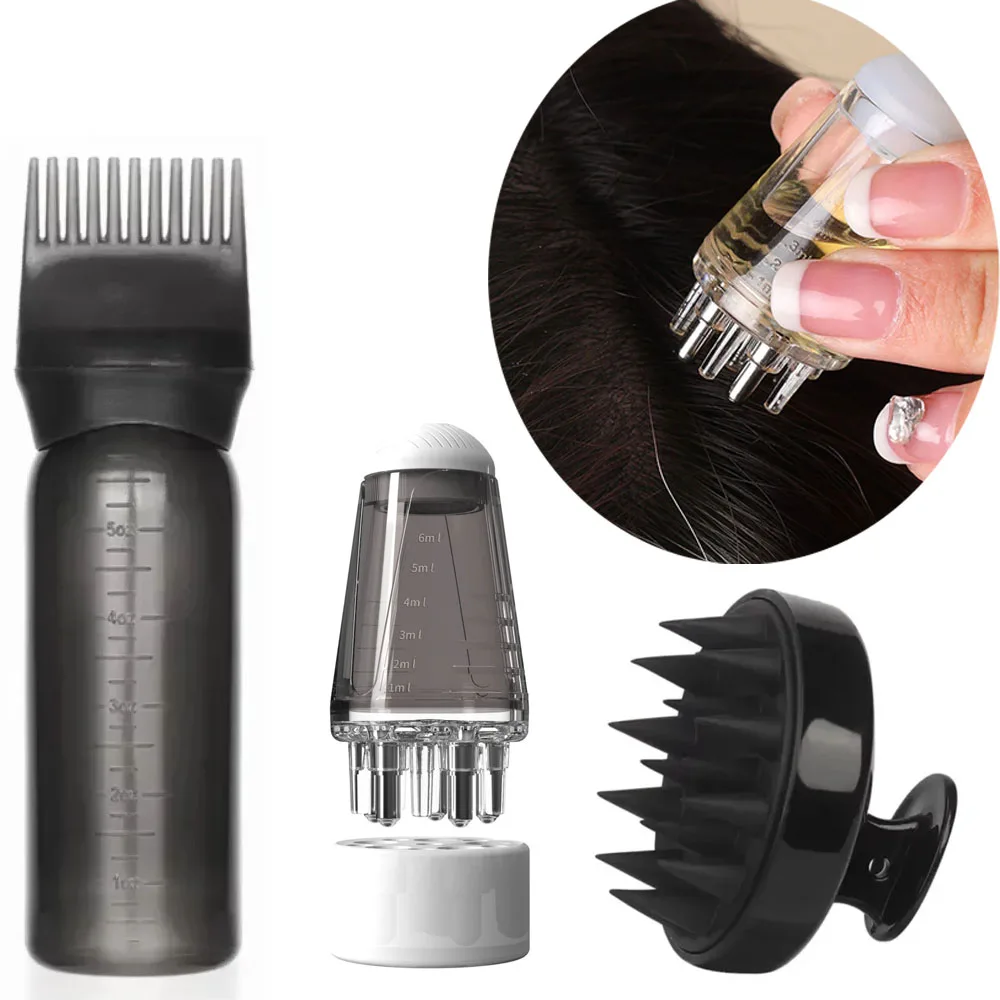 1/2/3Pcs Kopfhaut Applikator Flüssigkeit Kamm Silikon Shampoo Pinsel Kopf Kopfhaut Massage Kamm Massage Anti haarausfall Kopf Pflege Werkzeuge