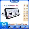 Hizpo-カーマルチメディアプレーヤー,取り外し可能なパネル,ワイヤレスCarplay, Android, 360 ° 回転,ユニバーサルステレオ,GPS,Bluetooth,1 din,10.33インチ 1