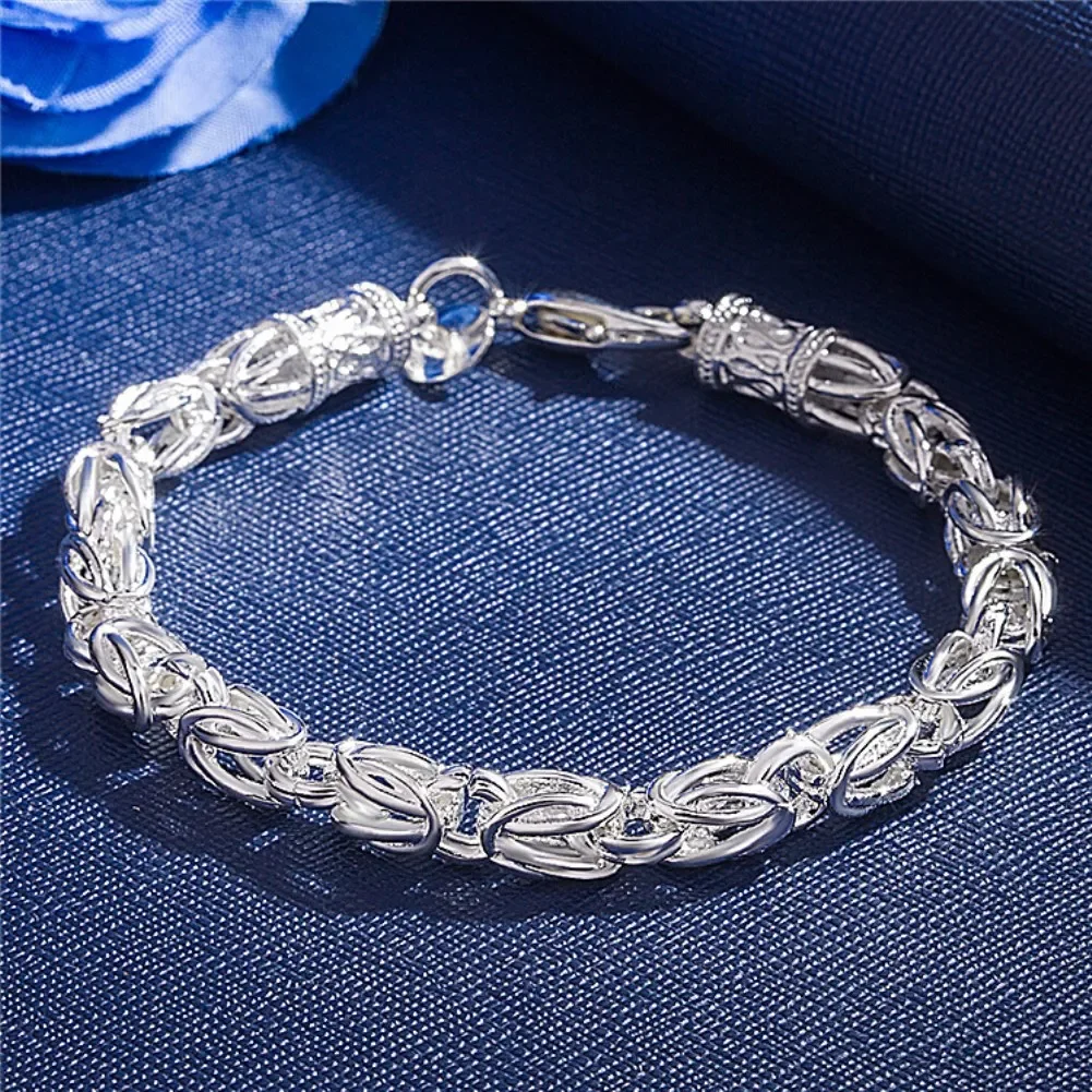 Hot Popular 925 Sterling Silver Bracelet for woman man 20mm chain luxury Wedding party Christmas Gifts fashion fine Jewelry