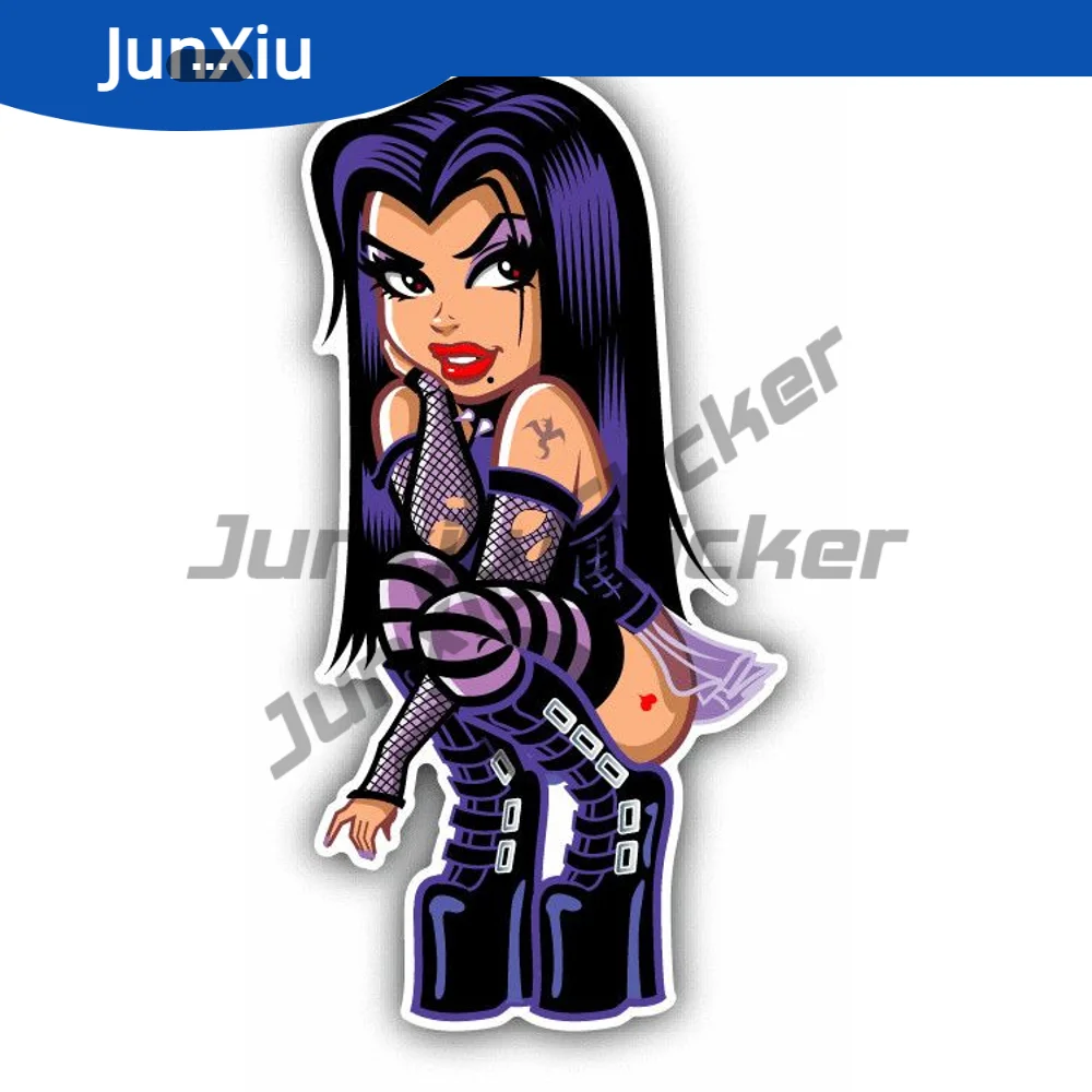 

Готическая девушка на коленях, сексуальная наклейка для кемпера, аксессуары для окна автомобиля, телефона, багажника, лобового стекла, бампера, наклейка, авто наклейки для авто на колесах, графи