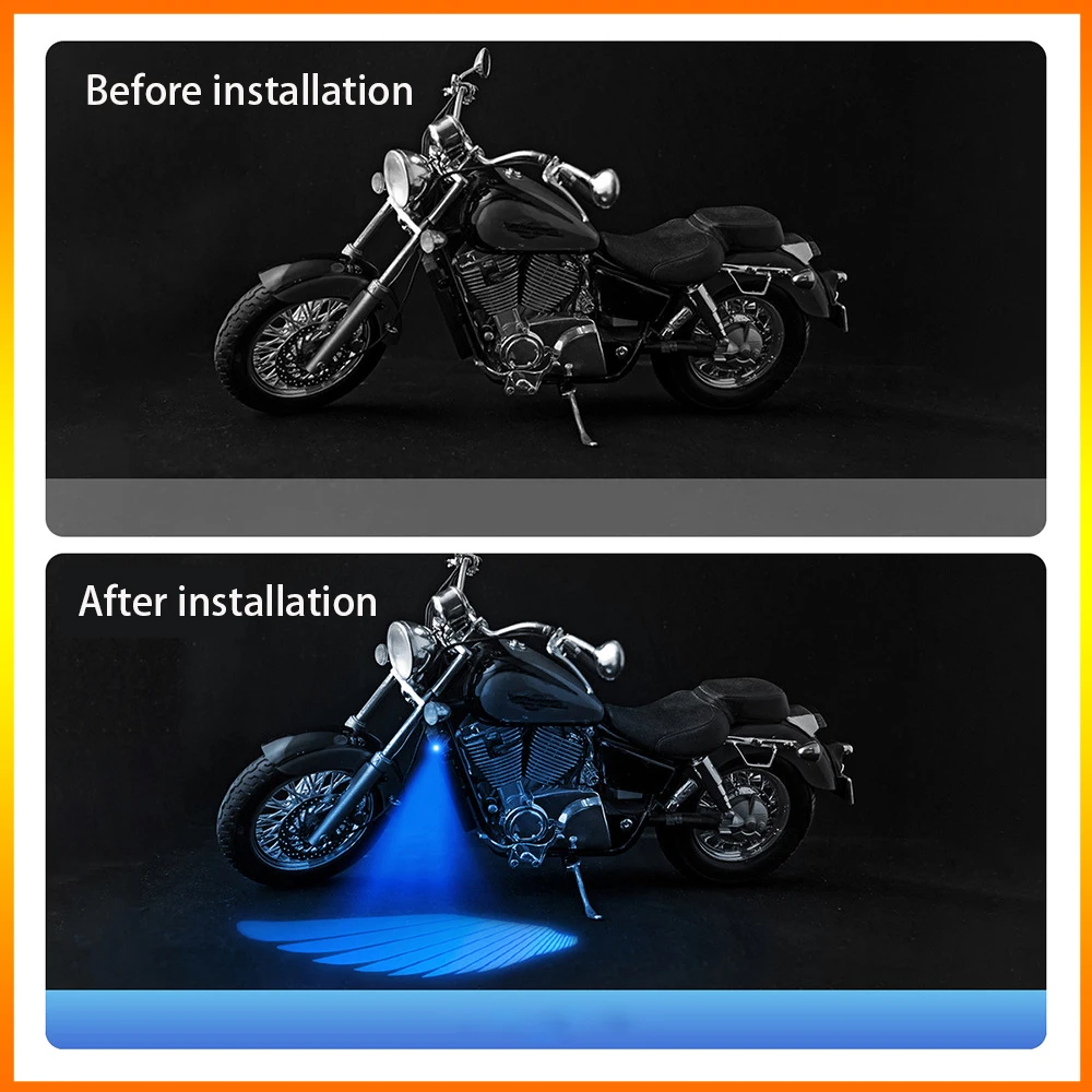 

Motorcycle Decorative Light Angel Wing Projection Welcome Light Modified Universal Atmosphere Light LED Angel Wings