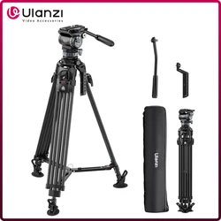 Ulanzi Video Fast Carbon Fiber/Aluminum Heavy Duty Tripod Fluid Head Quick Release Professional Dynamic Balance Video Tripod