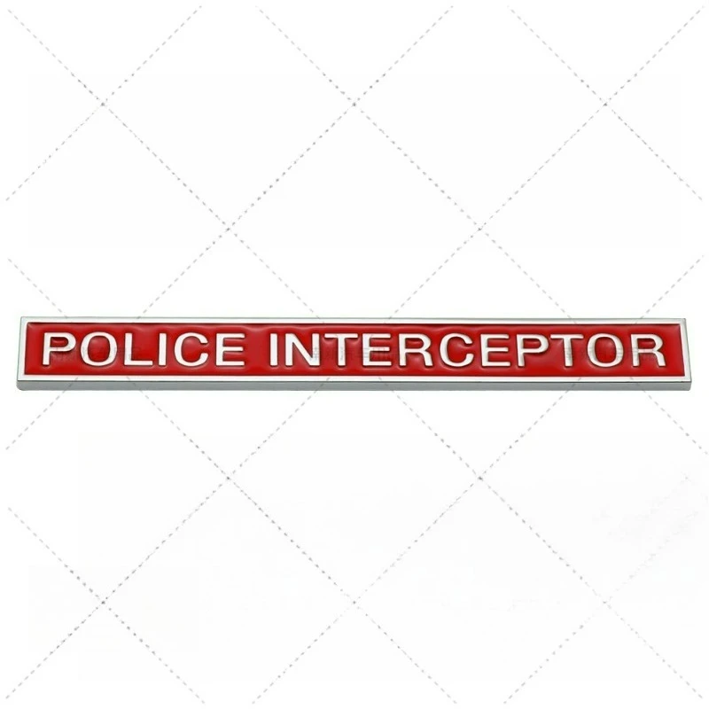 High-quality Modification Metal 3D Stickers Police Interceptor Body Decoration Scratches Cover Car Personalized Accessories