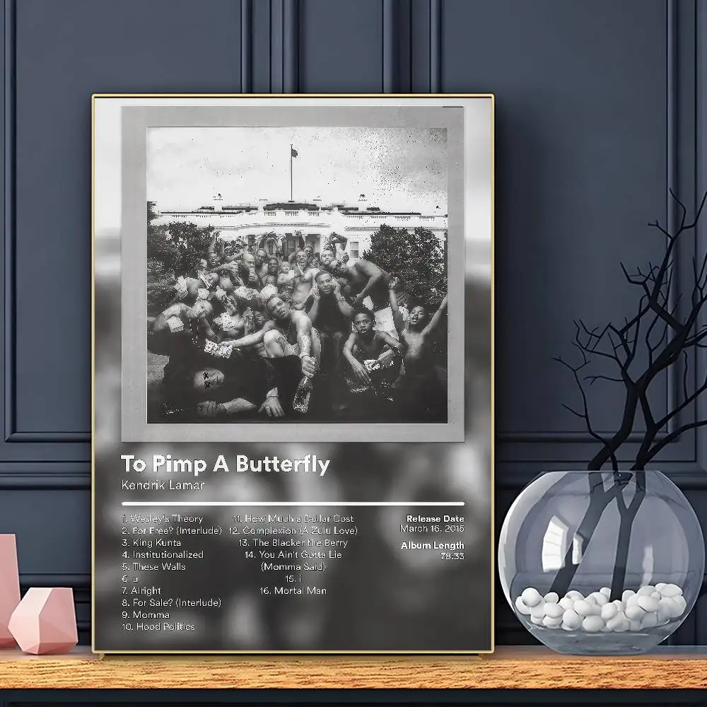 Rapper K-Kendrick L-Lamar Poster HD Sticky Wall Art Printing Waterproof Home Living Bed Room Bar Aesthetic Decor