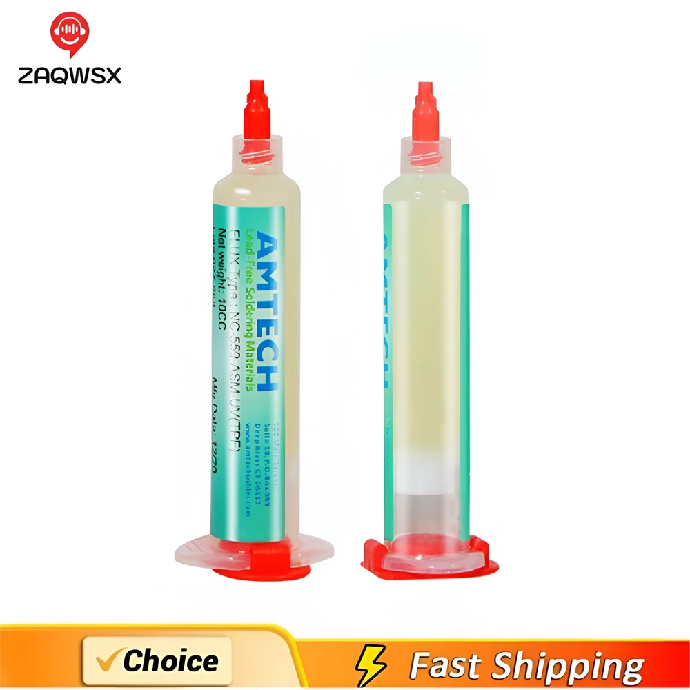 Original Amtech NC 559 Welding Flux Syringe Solder Flux Cleaning-free for Soldering Electronics Phone BGA SMD PCB Repair Tools