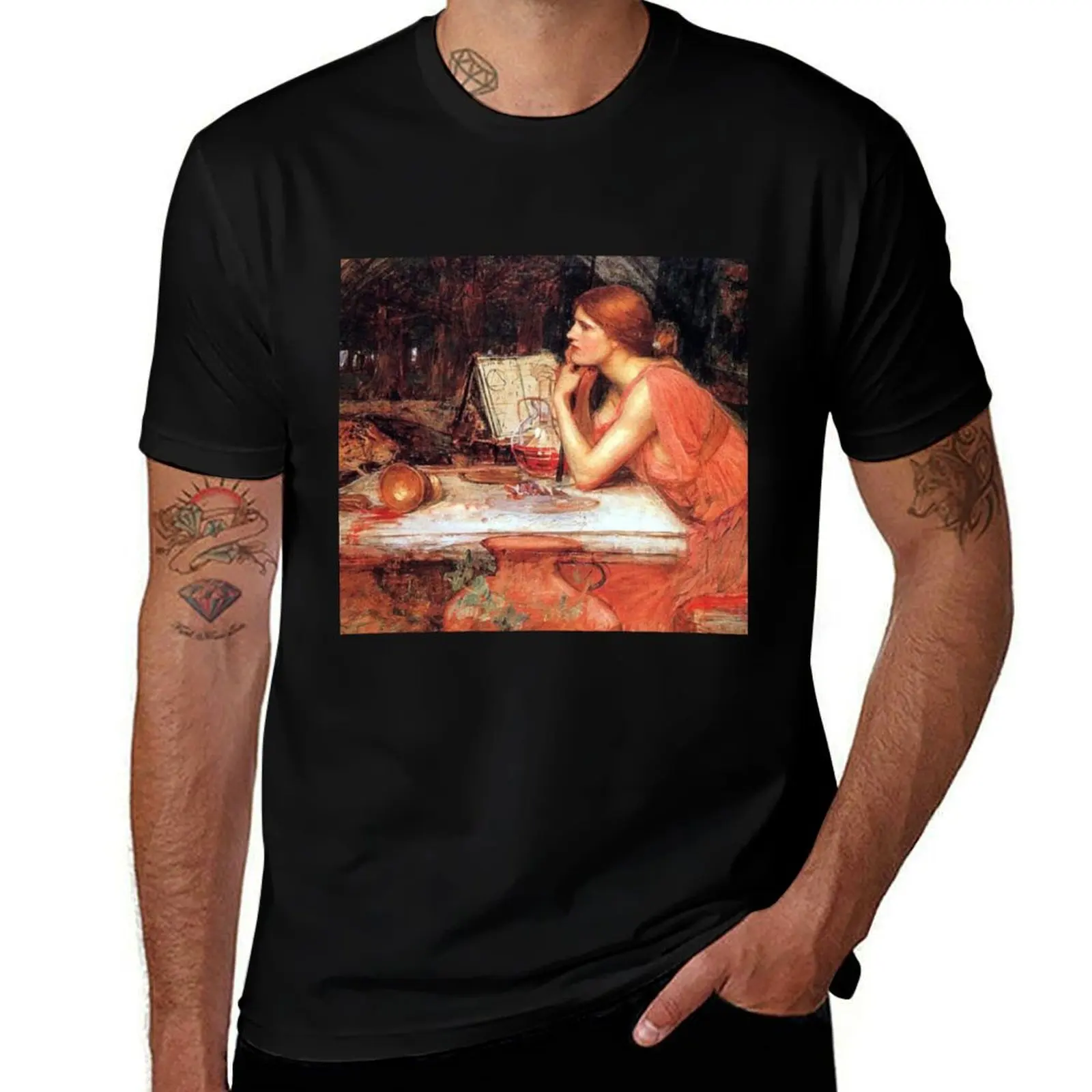 

The Sorceress - John William Waterhouse T-Shirt t shirts for man cotton soft man t shirt summer T-Shirt