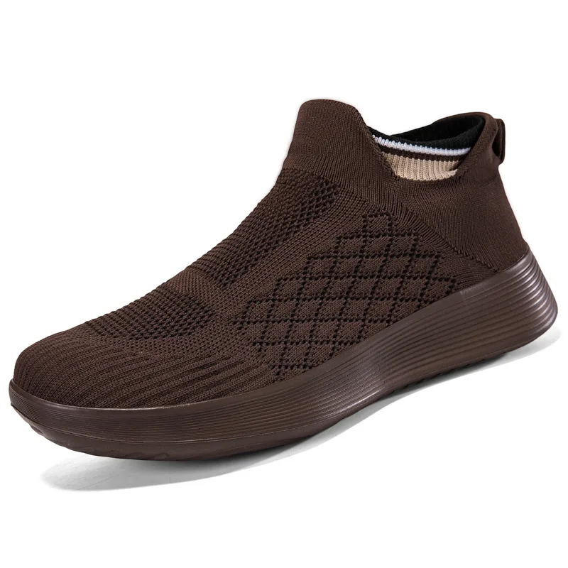 Men Running Walking Sock Shoes Fashion Casual Sneakers Breathable Thick Sole Sport shoes Lightweight Men Sneakers Casual Shoes