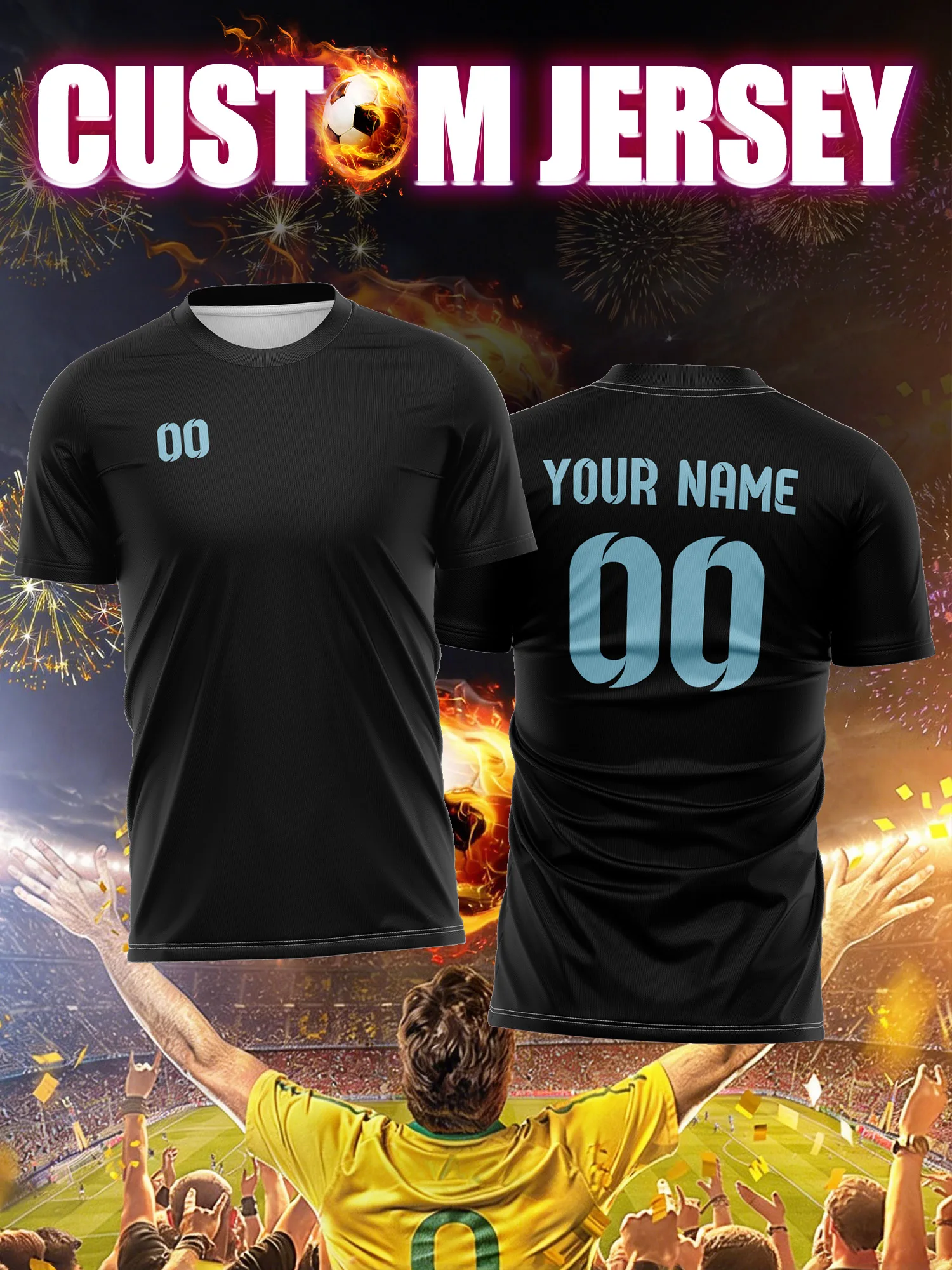 

Футбольная форма с индивидуальным изображением, номером и именем, комплект с эффектом омбре, дышащая форма для матчей с градиентным переходом цвета