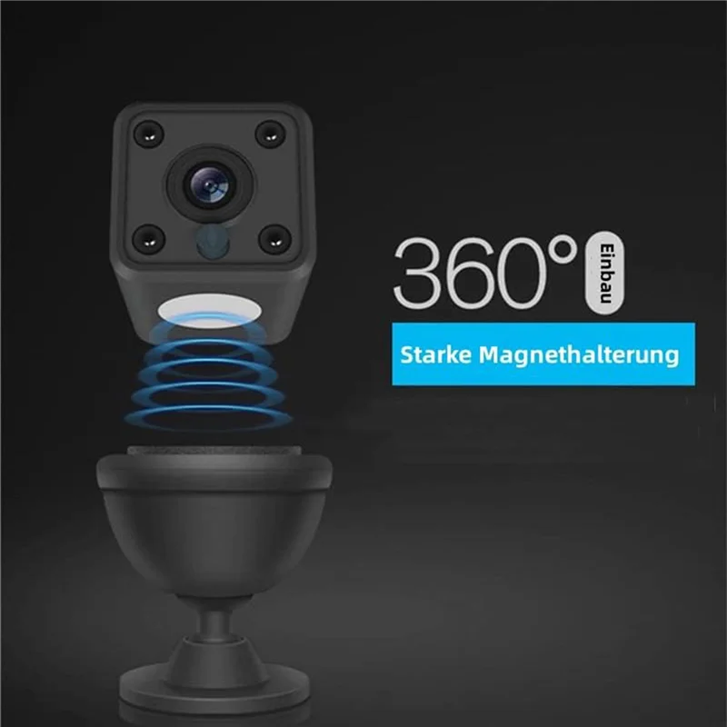 ABJI-3X 4K 1080P HD Mini Surveillance Camera Indoor Wifi Camera Live Transmission Phone App Camera Indoor With Battery A