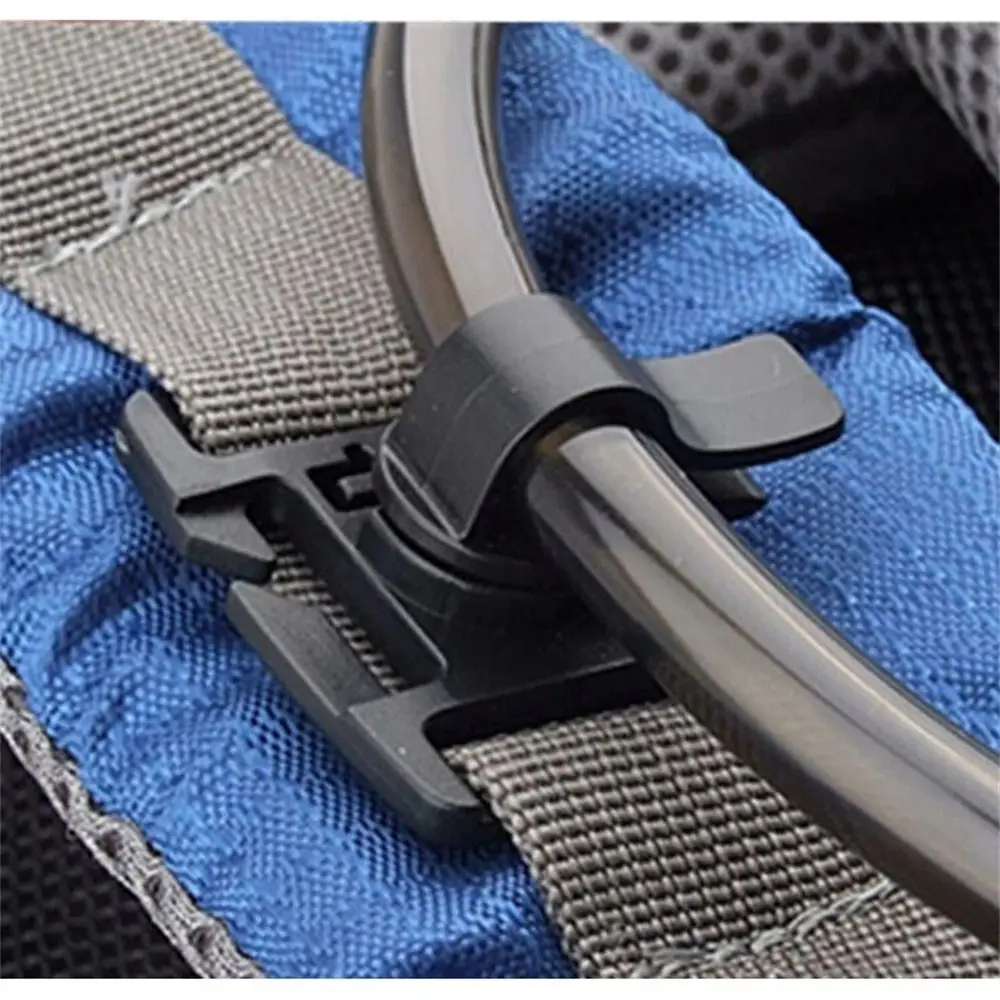 2Pcs Rotatable Drinking Tube Clip Molle Hydration Bladder Drinking Straw Tube Trap Hose Webbing Clip for Water Pack Bag