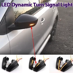 Dynamic Black LED Turn Signal Light Sequential Rearview Mirror Light For VW Volkswagen Polo MK5 6R 6C 2009-2017