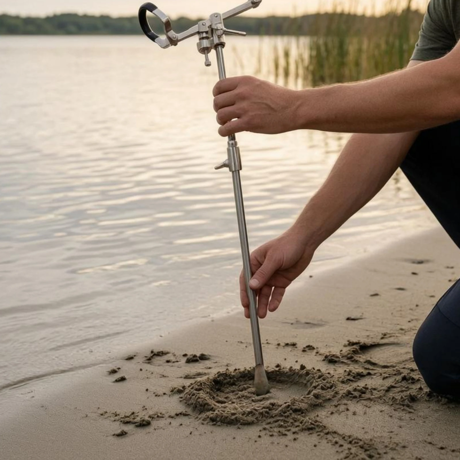 

Swivel Fishing Rod Holder Easy Installation Insert Swivel Rod Holder Stainless Steel Fishing Stand Foldable Angling Gear
