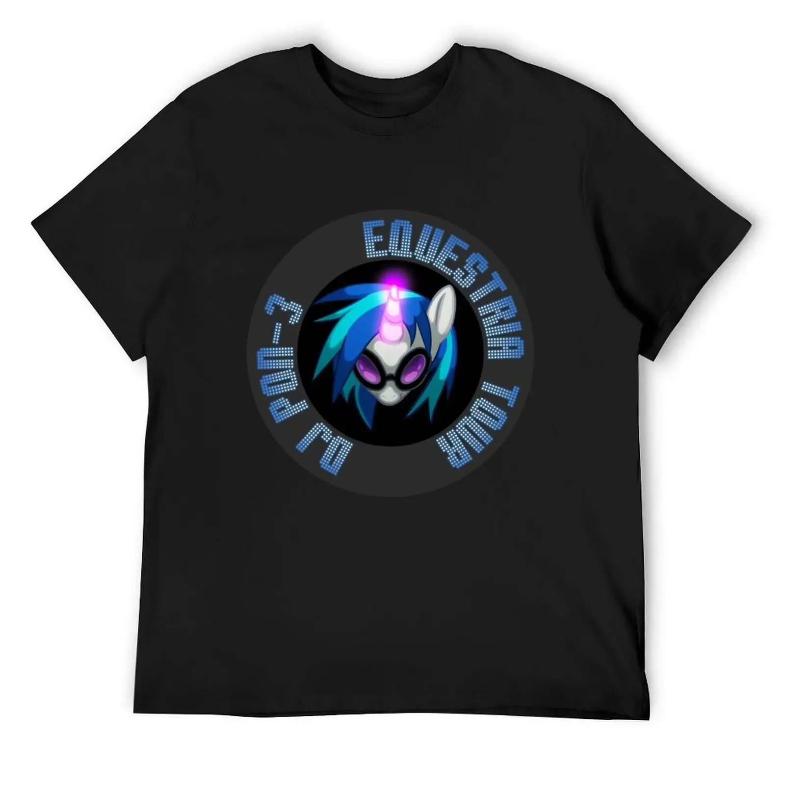 DJ Pon-3 Equestria Tour T-Shirt oversizeds Short sleeve tee shirts graphic tees outfits for men