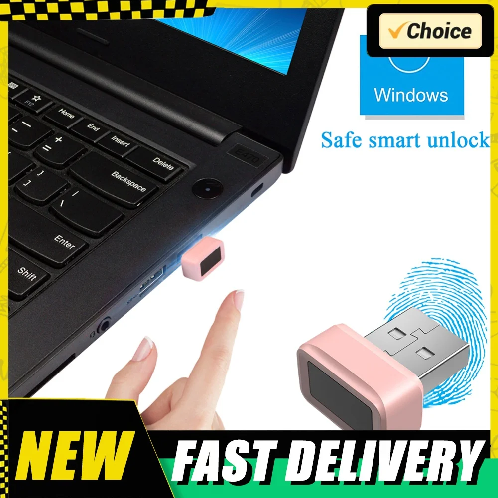 USB Fingerprint Key Reader Portable Key Anti-Spoofing Windows Hello FIDO U2F Speedy Matching Key for PC Laptop