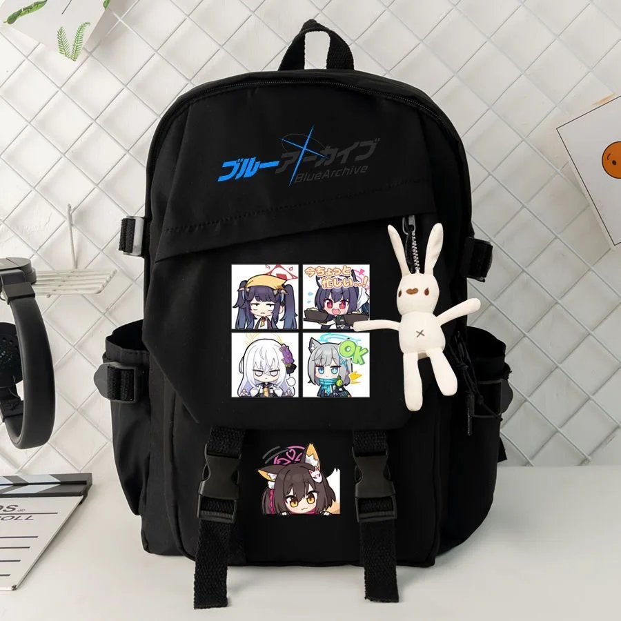 Anime Azur Lane Print Backpack Teenarges Schoolbag Boys Girls Fashion Outdoor Shoulder Laptop Travel Bags Mochila+Toy