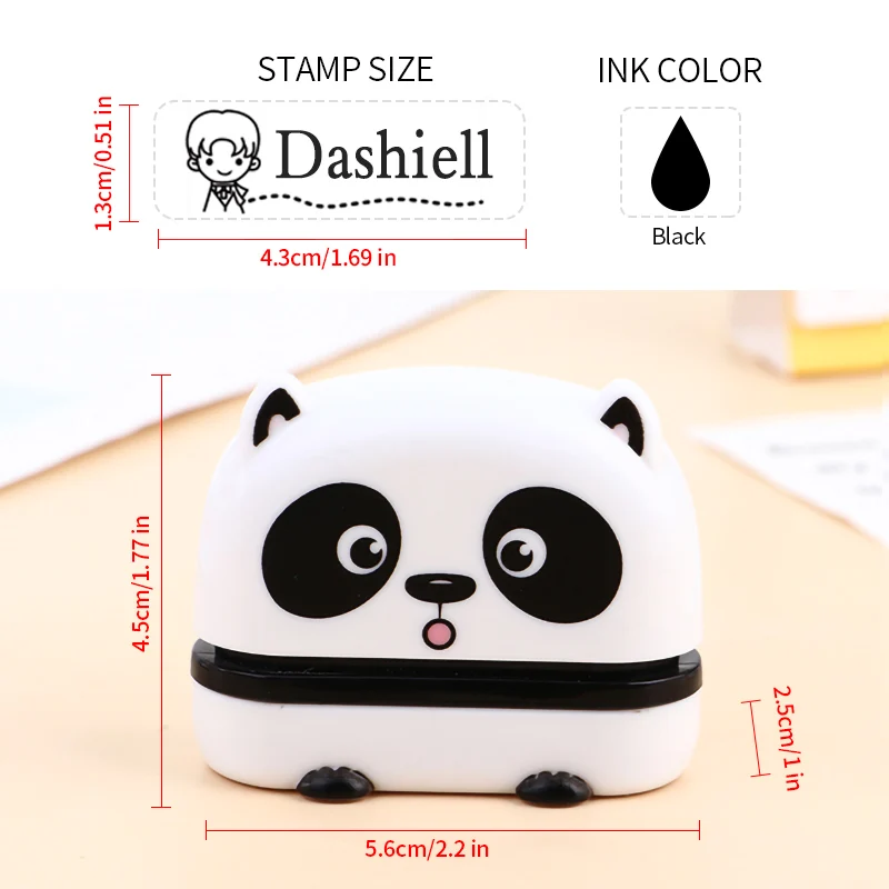Customized Baby Name Stamp Set - Engraved Waterproof Seal for Kindergarten,Travel Essentials & School DIY Crafts School Supplies