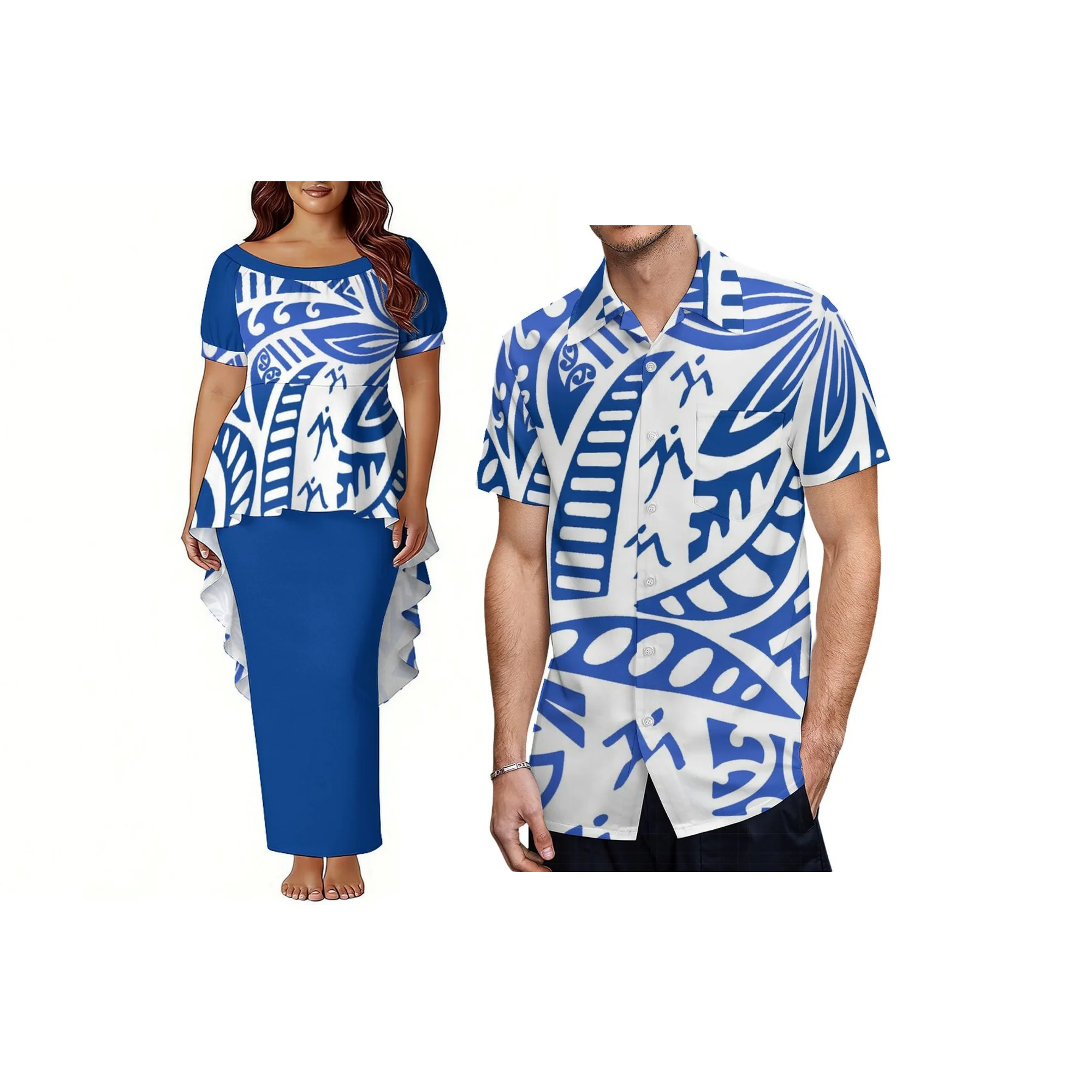 ชุดเดรสทงกา ปูเลตาซี แบบใหม่ล่าสุด ดีไซน์หางปลา สำหรับผู้หญิง เสื้อและกระโปรงสองชิ้น แขนพองสั้น คอกลม