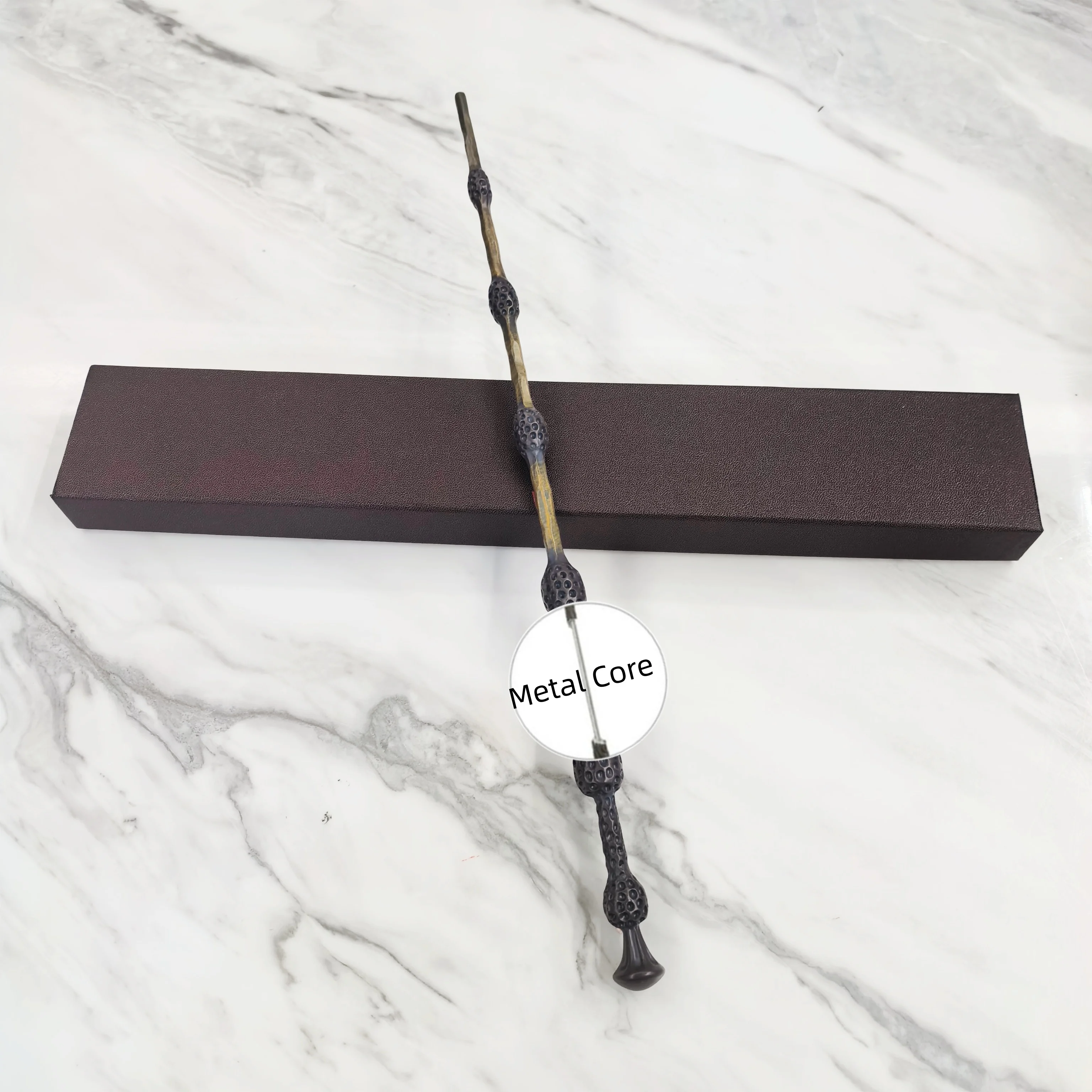 Anime Cosplay Show Metal Core Magic Wand With Box Decoration Toy Accessories For Kids Bacchetta Plastic Magic Stick view 4