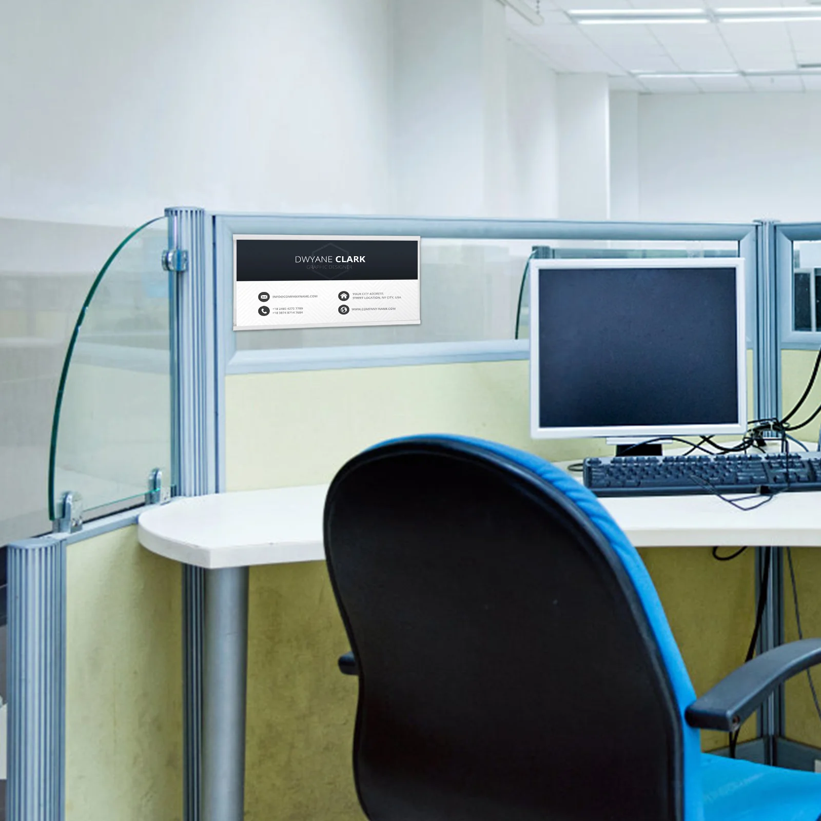 

1pc Sturdy Acrylic Name Clear Hanging Tag For Office Workplace Lightweight Displaying Rack Modern Design Replaceable Job