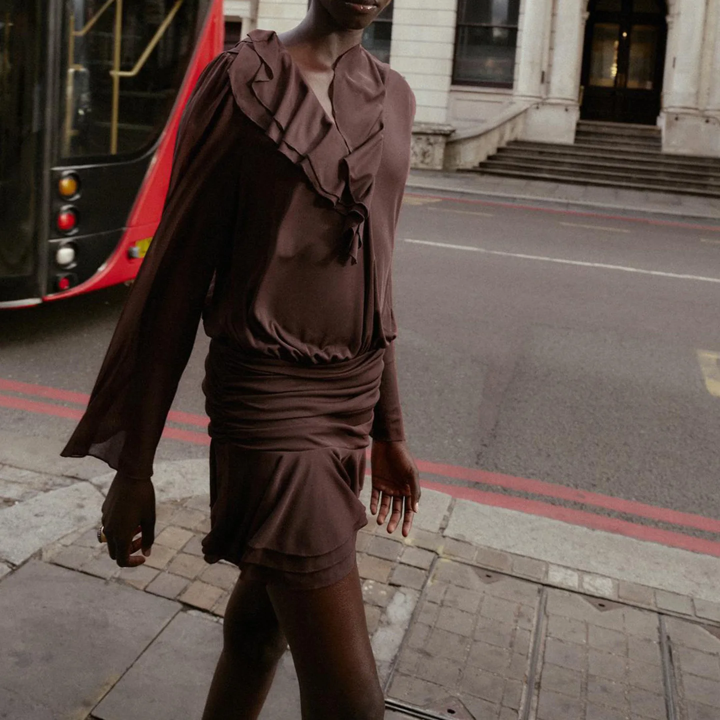 Outono novo sle feminino v-ne tea break dr longo sve em camadas decoração dr casual francês sle poliéster