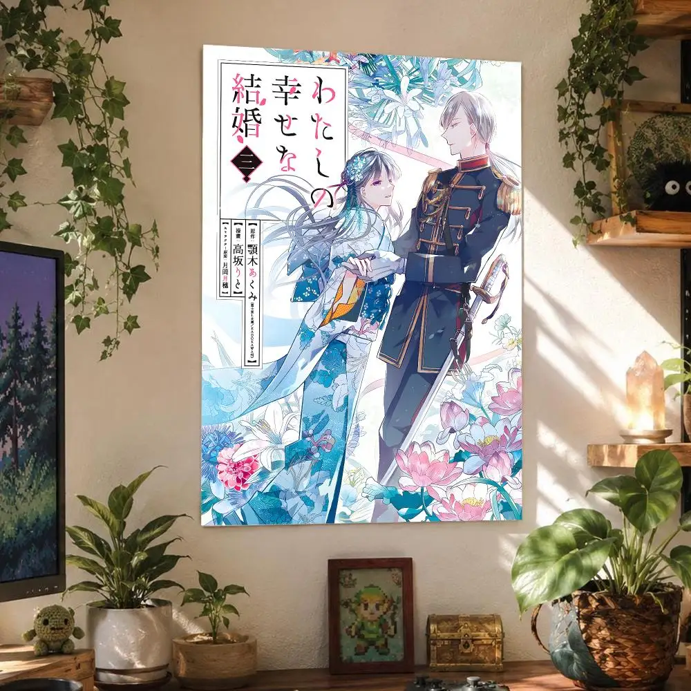 Anime Romance My Happy Marriage Poster Wall Art Poster Waterproof PP Print Peel And Stick Removable Self Adhesive Home Decor