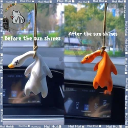 Cute Color-Changing Roast Duck Pendant Uv Temperature-Sensing Color Change Creative Diy Schoolbag/Clothes Ornament Keychain