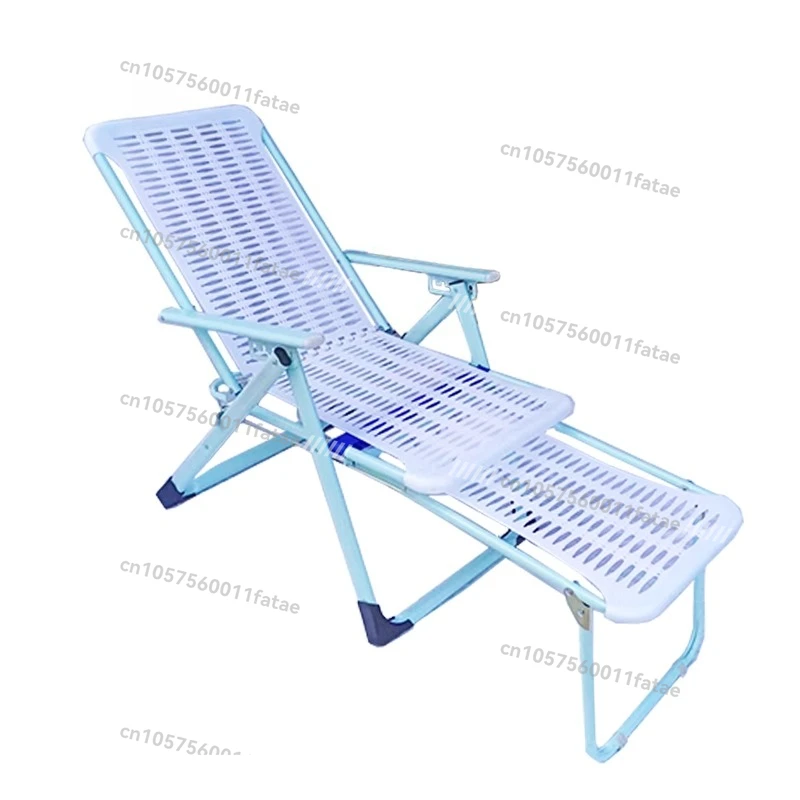 

Thickened Lounge Chair Folding Plastic Beach Chair Lazy Siesta Leisure Office Home Balcony Backrest Simple