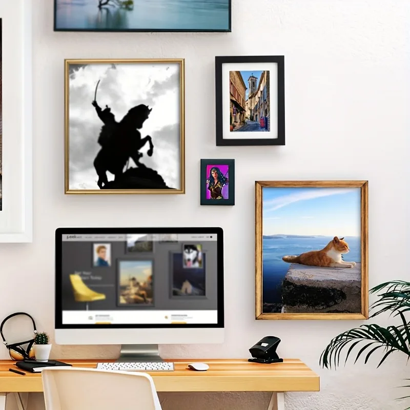 Disguise Secret Safe Cash Jewelry Storage Money Hidden Wooden Picture Frame Key Home Security Decoration