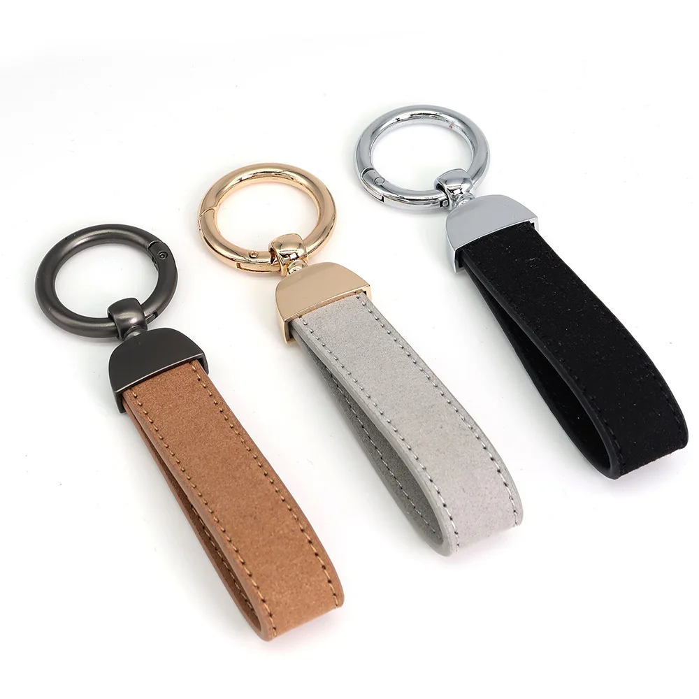 Colorful Suede Keychain Men Women Alcantara Key Chain Luxury for Car Key Ring Holder Best Gift for Friend Jewelry Accessories