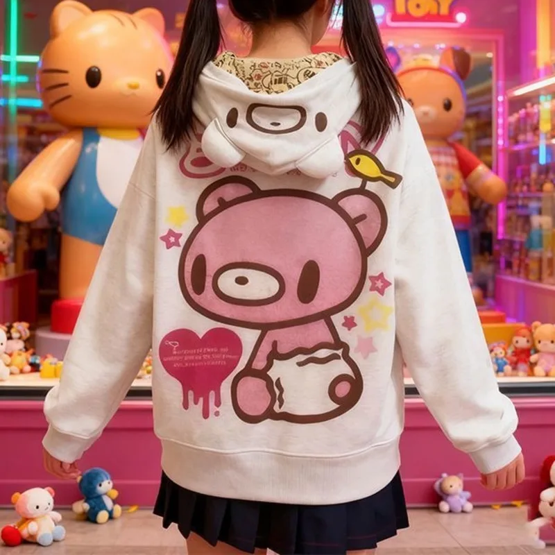 

Женская толстовка с капюшоном в стиле ретро, милая крутая толстовка на молнии с длинными рукавами, флисовая куртка на осень-зиму, стиль субкультуры