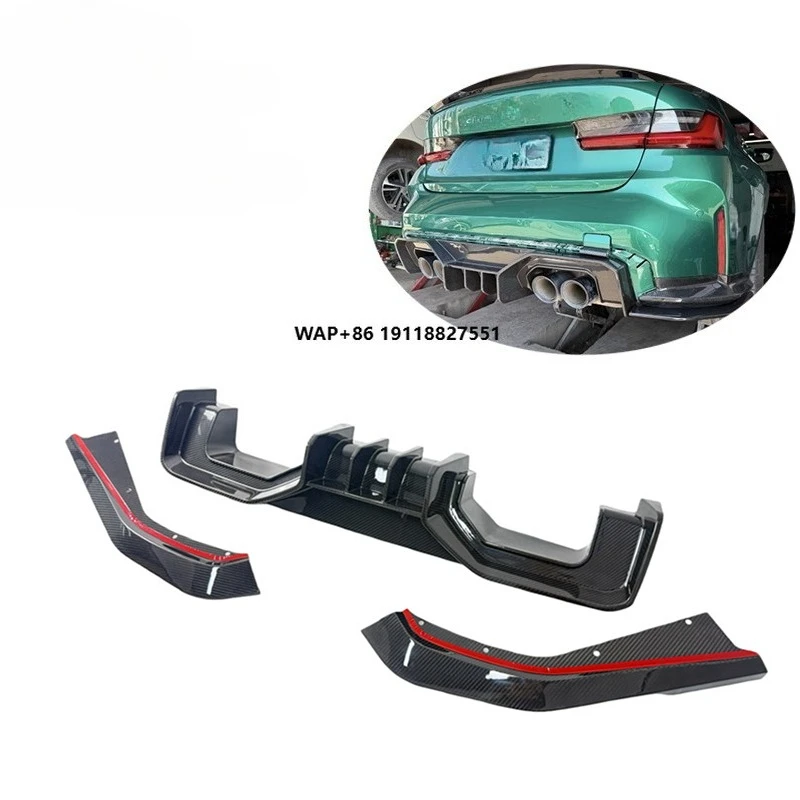 

AD Style Lightweight Dry Carbon Fiber Diffuser Rear Bumper Splitter for G80 M3 G82 M4 2022 up