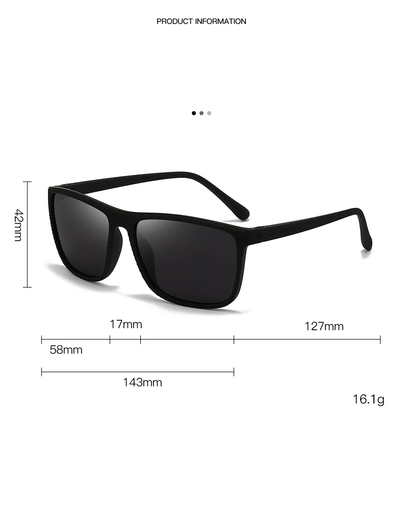 Polarisierte Sonnenbrille für Herren, Fahrer, Fahren, quadratisch, Fahren, Outdoor-Sonnenbrille, Sport-Sonnenbrille 3237 – Detail 5
