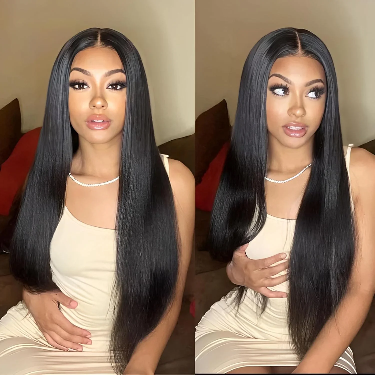 13x4 200 Density Natural Straight Frontal Glueless Wig Brazilian Virgin Hair HD Transparent Lace Pre plucked Human Hair wigs