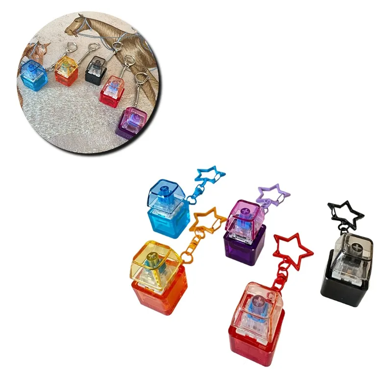 

1PC Car Keycap Keychain Decompression Keycap Pendant Mechanical Keyboard Keyswitch Keyring Novelty Backpack Key Decoration Gifts
