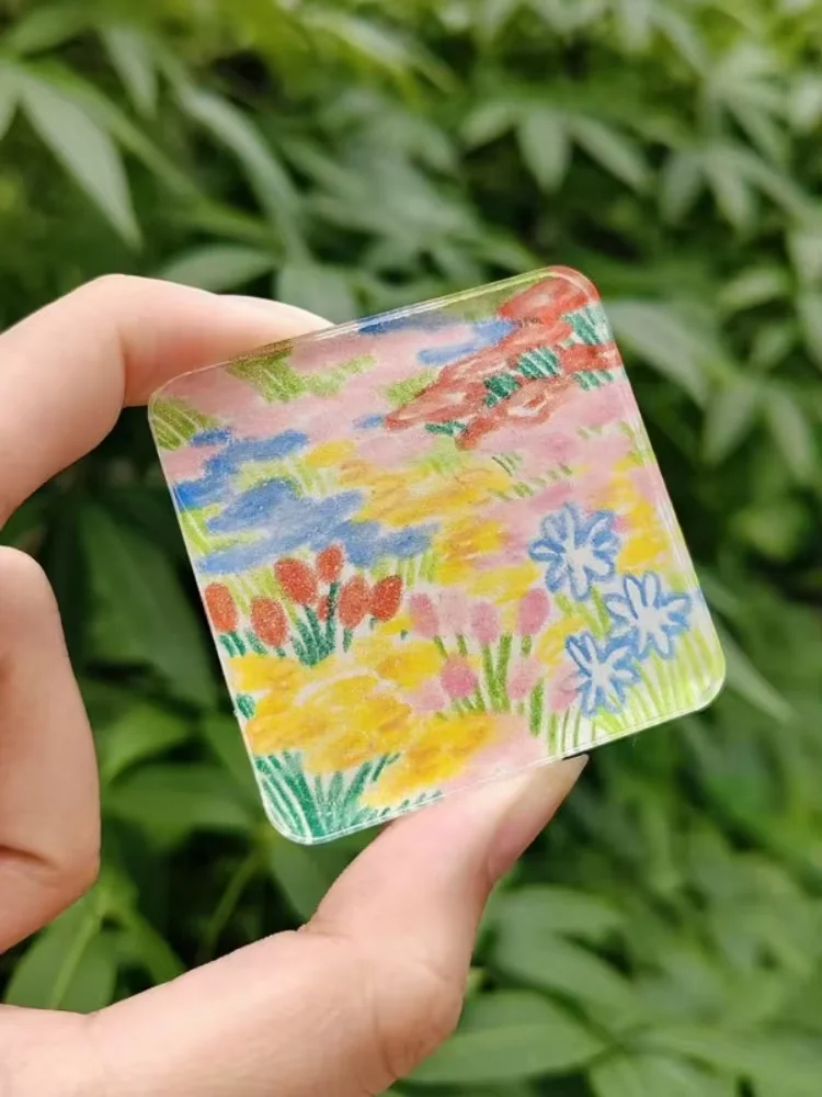 Zestaw do tworzenia magnesów na lodówkę, kreatywne DIY, ręcznie robione, nowatorskie akrylowe naklejki magnetyczne, zdjęcia nie są dołączone, pamiątka, dekoracja domu, prezenty. — 2