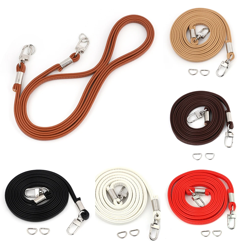

120cm PU Leather Crossbody Strap Replacement Belt Handbags Purse Shoulder Straps with D Buckle for Bag Phone Lanyard Accessories
