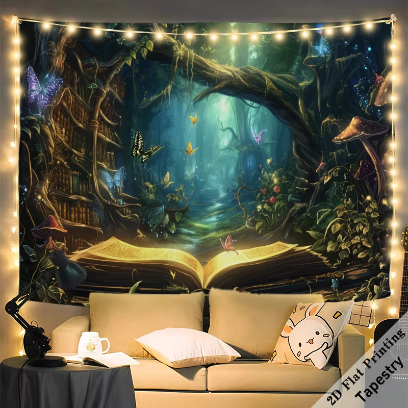 Ultra Realistic Magic Forest Tapestry Wall Decor Bohemian Nature Fantasy Art Large Size 180x280cm Home Decor Tapestry