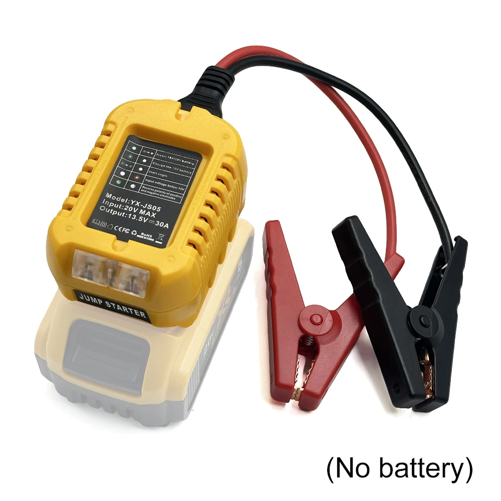 

NEW Car Jump Starters Adapter for DeWalt 18V Lithium Battery Booster Car Cable Emergency Power With Clip Auto Accessories