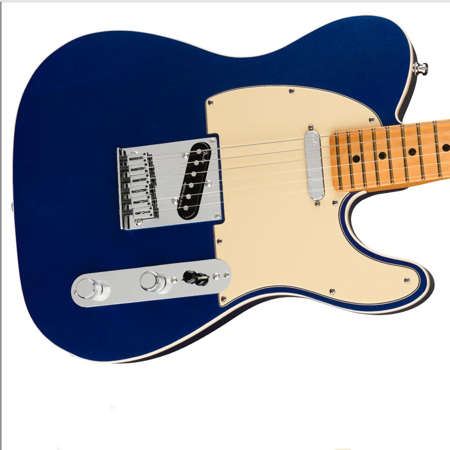 New!!!!!! Metallic Blue Color, Ultra Tele Electric Guitar, Solid Alder Body ,Maple Fretboard, Yellow pick guard ,