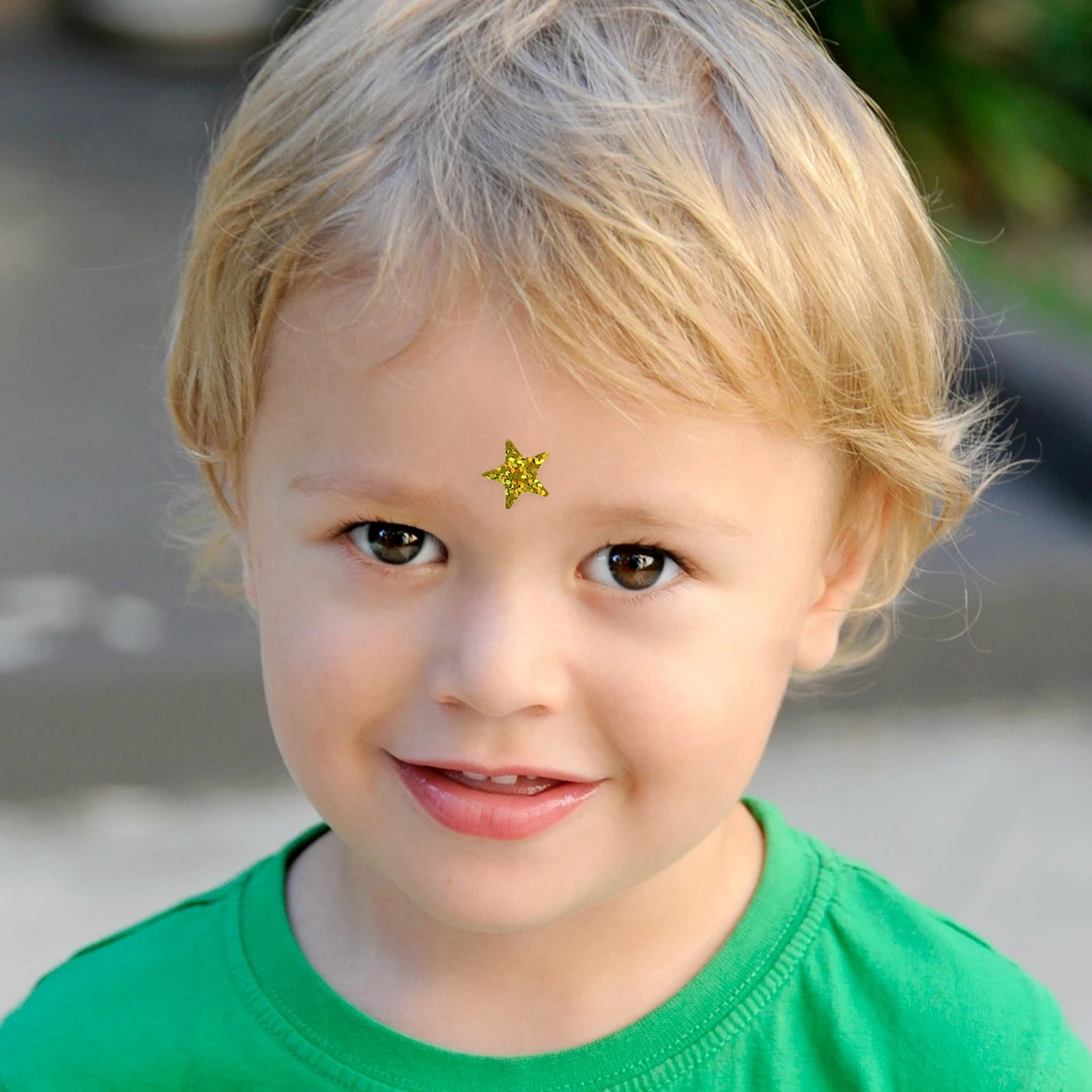 

5pcs -Pointed Star Stickers Glitter Aluminum Foil Self-Adhesive Reward Decals For Classroom Praise Sticker Student