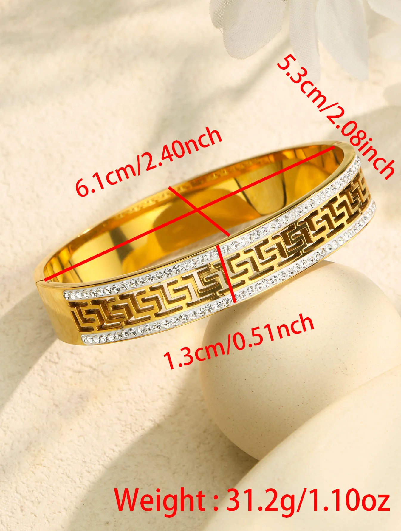 1Piece Top Quality Hollow Roman Numeral bangles For Men Women Classic Fashion Double Row Zircon Stainless Steel bracelet Jewelry