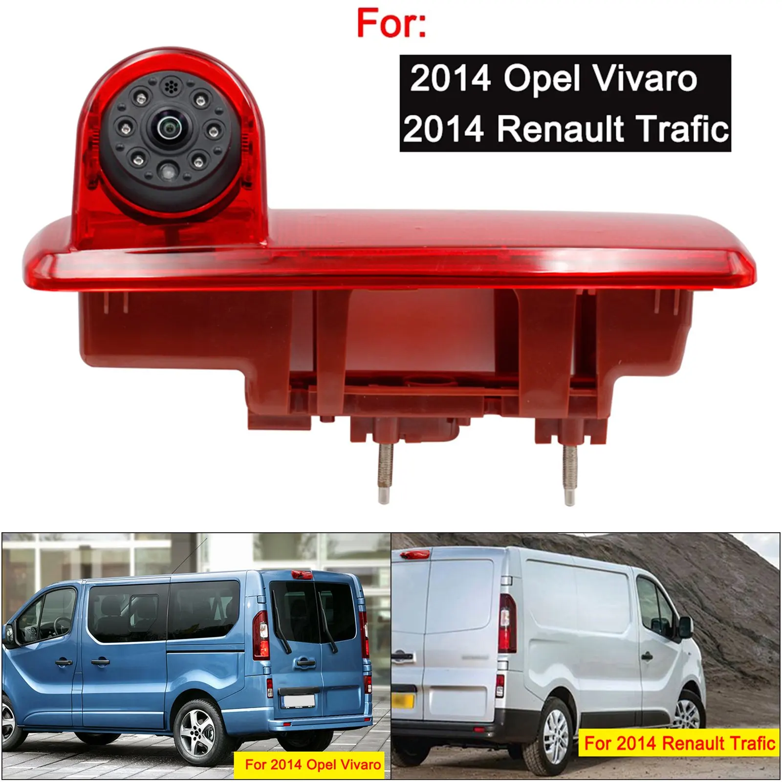 3a luce del LED Terza luce del freno Backup Retromarcia Posteriore Telecamera Per Renault Trafic (2001-2014),Per Combo (2001-2011),Per Vauxhall Vivaro (2001-2014) Visione Notturna (Telecamera + 5IN 3a luce del LED Terza luce del freno Backup Retromarcia Posteriore Telecamera Per Renault Trafic (2001-2014),Per Combo (2001-2011),Per Vauxhall Vivaro (2001-2014) Visione Notturna (Telecamera + 5IN