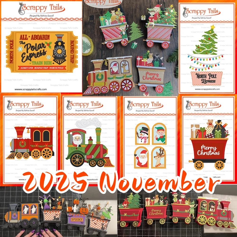 القطبية اكسبرس قطار زخرفة Stamps 2025 جديد قطع معدنية يموت الحرفية النقش جعل ورقة بطاقات المعايدة صنع قالب DIY بها بنفسك