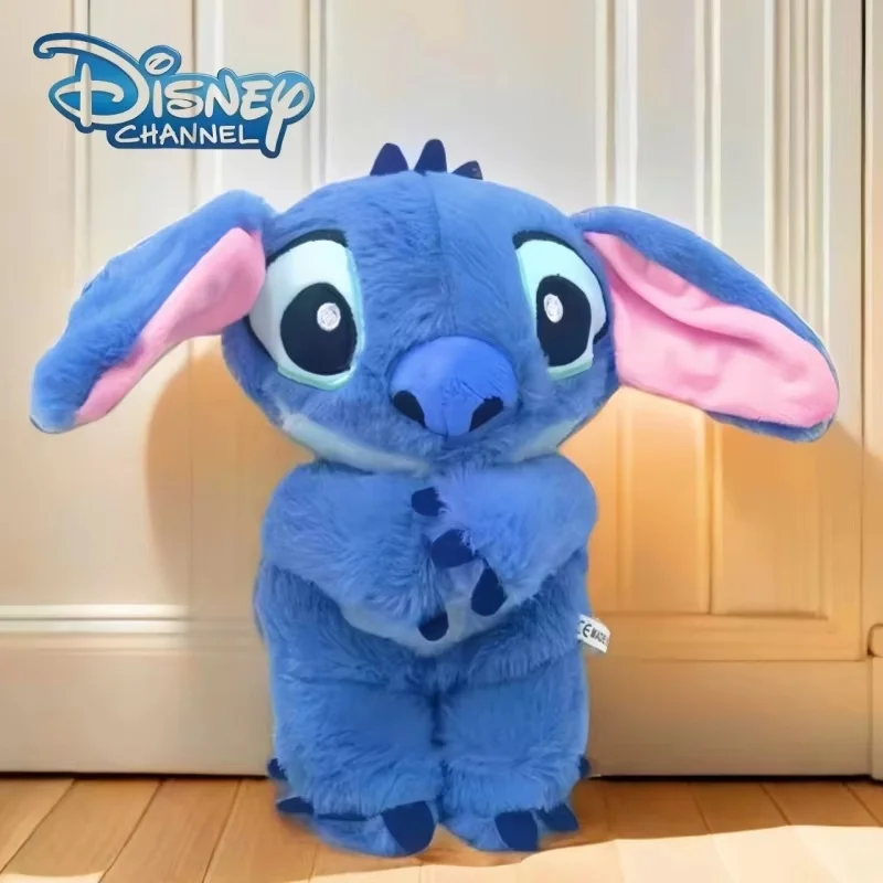 น่ารัก Disney Stitch Baby Breathing Bear Plush Soothing Otter Soothing Music Sleeping Companion เสียงและแสงตุ๊กตาของเล่นเด็กของขวัญ