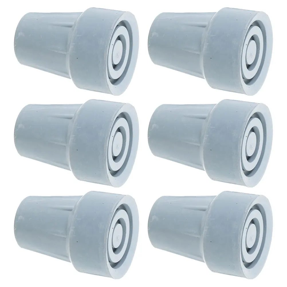 

6pcs Rubber Cane Tips Anti-Slip For Walking Sticks Senior Crutch Pads Replacement Trekking Pole Foot Covers Non-Slip Crutch Feet