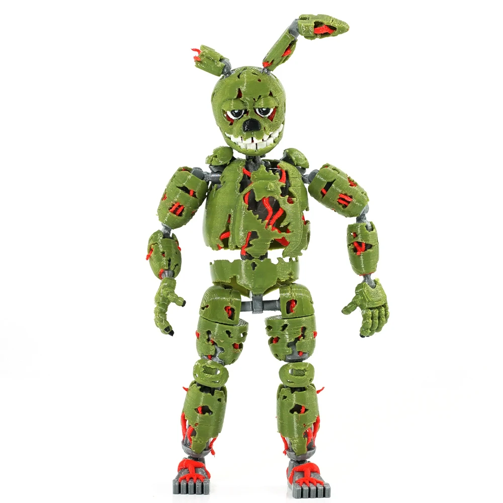 ألعاب بيتزا سبرينغ تراب مطبوعة ثلاثية الأبعاد من FNAF Freddy Fazbear شخصيات الحركة نموذج أنيمي دمية محظوظة 13 هدايا حلي متعددة المفاصل #6