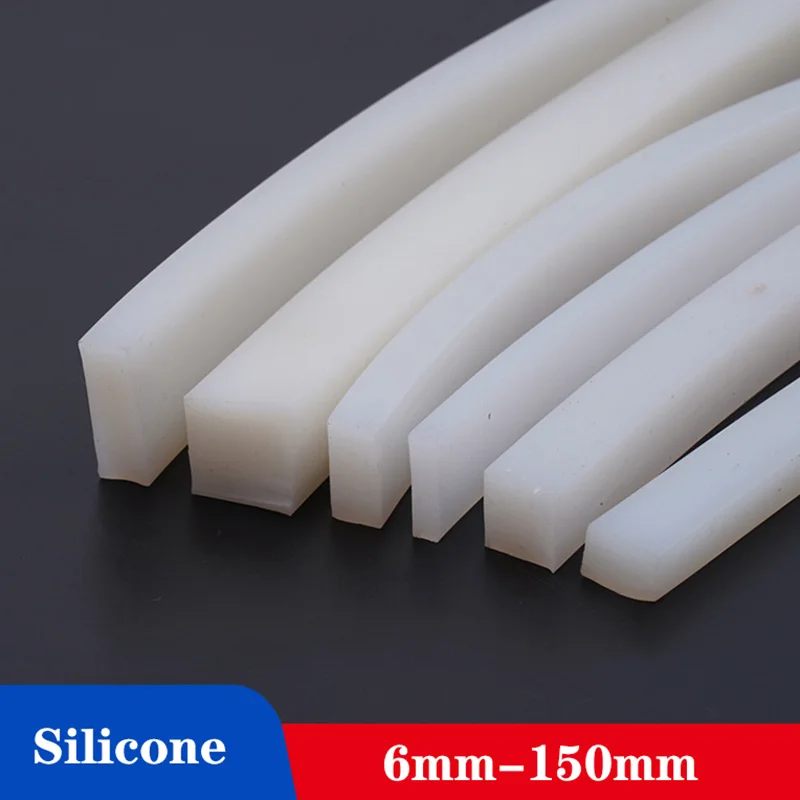 Striscia piatta quadrata in Silicone solido ad alta durezza striscia piatta Anti-invecchiamento resistente alle alte Temperature 6mm 7mm 8mm 9mm