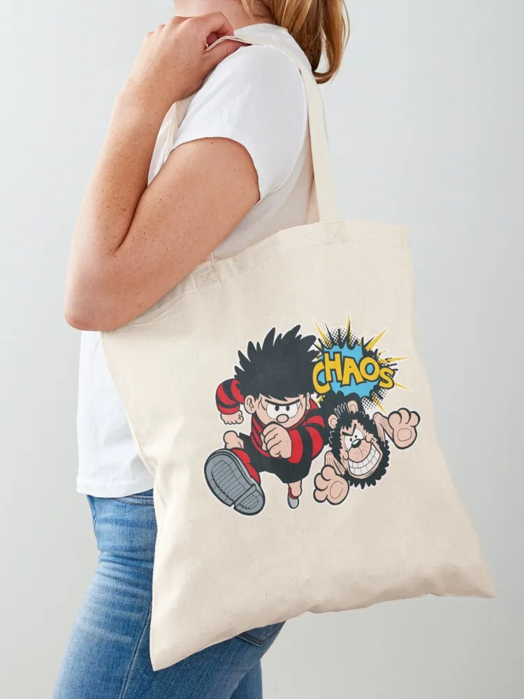 

Dennis the menace CHAOS retro style Tote Bag canvas tote bags tote bags aesthetic hand bag ladies shopper bag woman