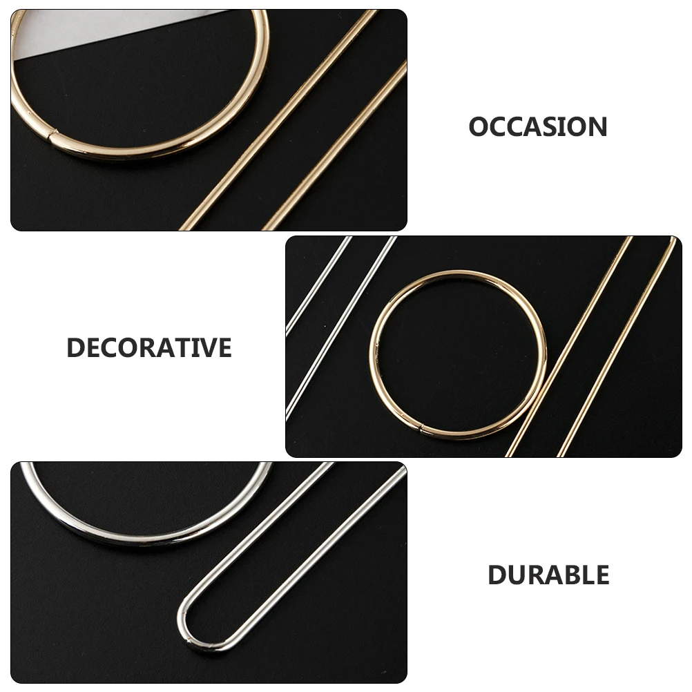 

2pcs Metal Hairpins Pcs Women Headdress Durable Accessories for Proms Parties Special Occasions Photo Decorative Hairpins Prop