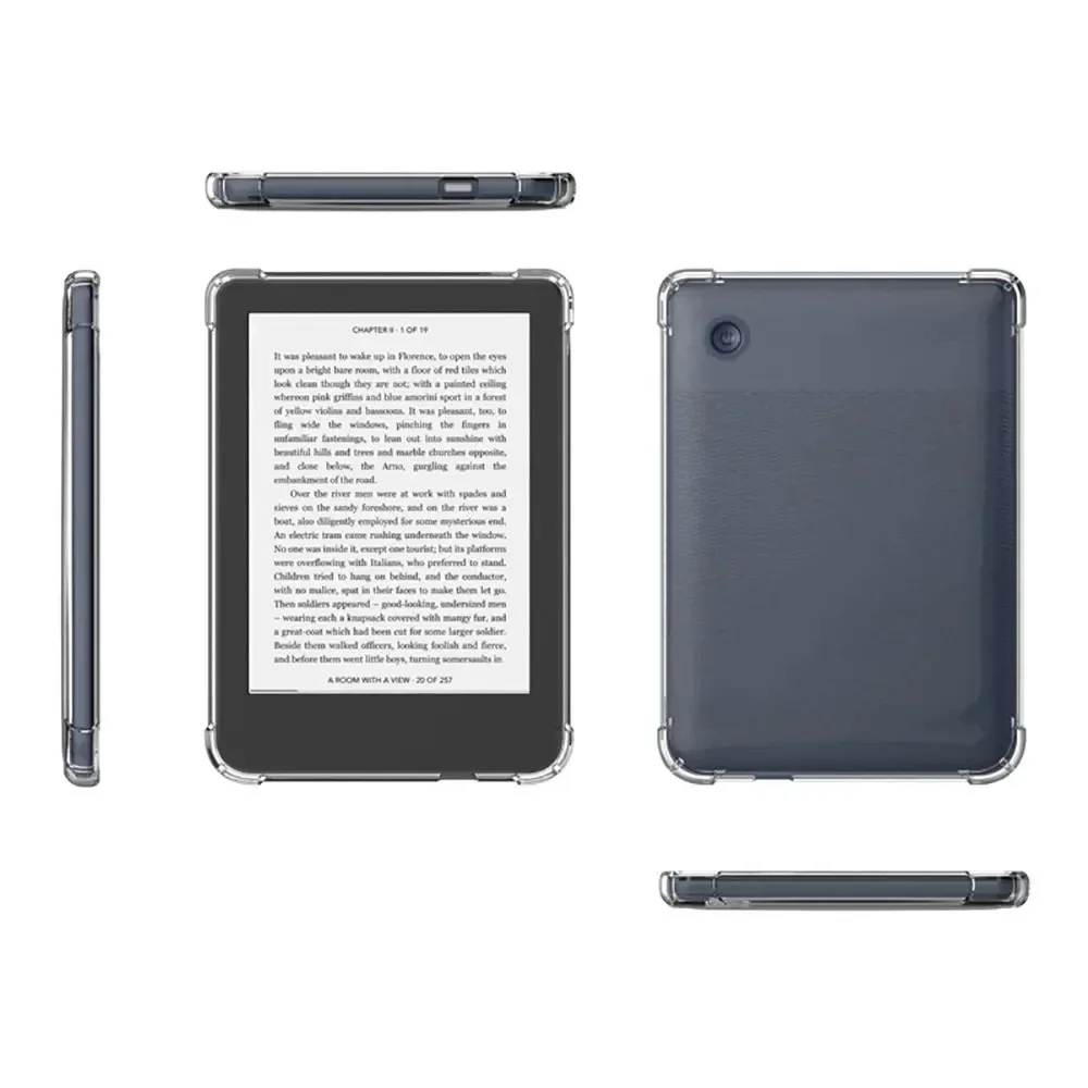 Für kobo clara hd h2o leser fall für kobo libra 2 kobo clara 2e tpu weiche rückseite funda libra color pound farb abdeckung h2o